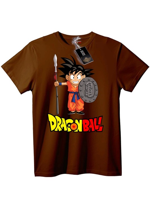 Dragon Ball Goku póló, barna, 5XL