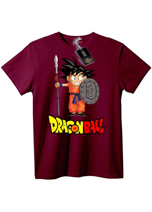 Dragon Ball Goku póló, bordó, 6XL