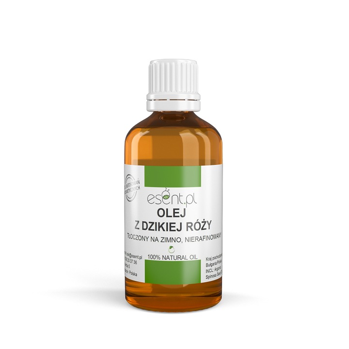 Esent kozmetikai olaj, csipkebogyómagból, 50 ml, finomítatlan, hidegen sajtolt