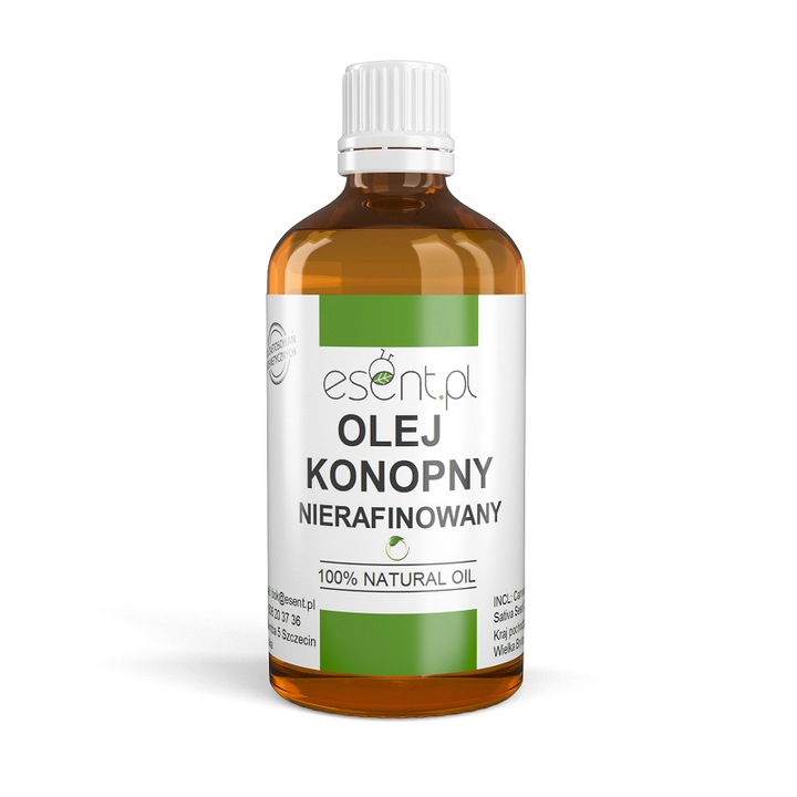 Esent kozmetikai olaj, kender, finomítatlan, 100 ml, zöld