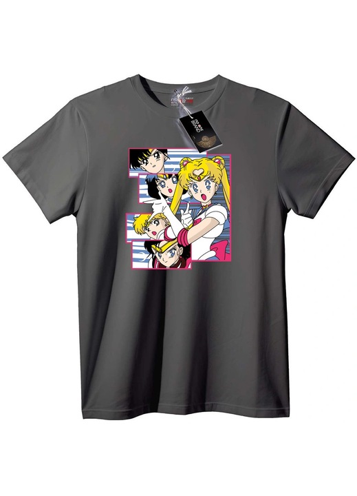 Sailor Moon és Barátai póló, Szürke