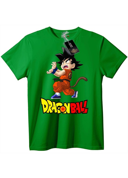 Dragon Ball Goku póló, zöld, 7XL