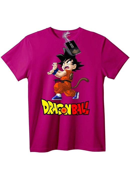 Dragon Ball Goku piros polo, Halványlila