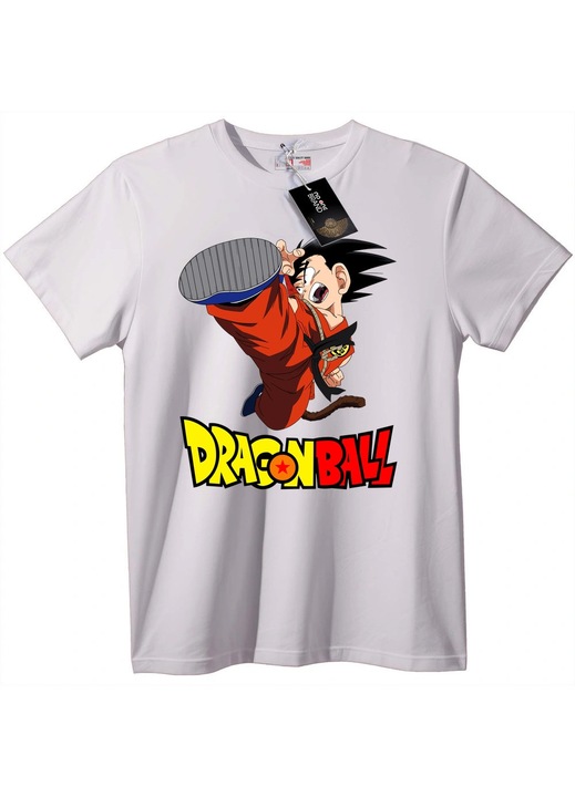 Dragon Ball Goku póló, fehér, 5XL