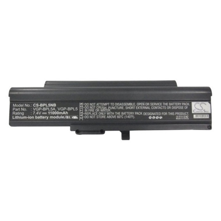 Cameron sino li-ion akkumulátor, 7.4v, 11000mAh, kompatibilis sony vgp-bpl5 -vel