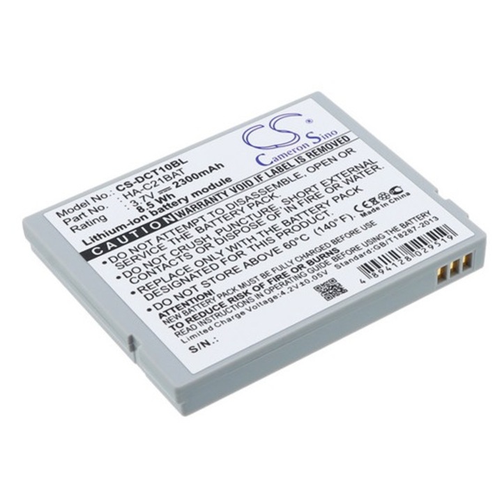 Cameron sino li-ion akkumulátor, 3.7v, 2300mAh, kompatibilis casio ha-c21bat fehér-vel