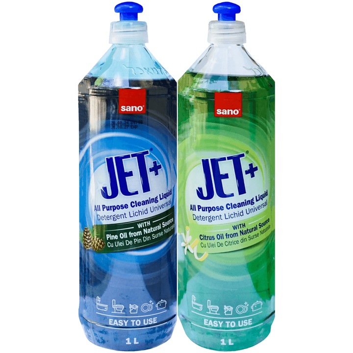 Pachet solutie curatare pardoseli Sano Jet 1 L pin si citrus 2 buc