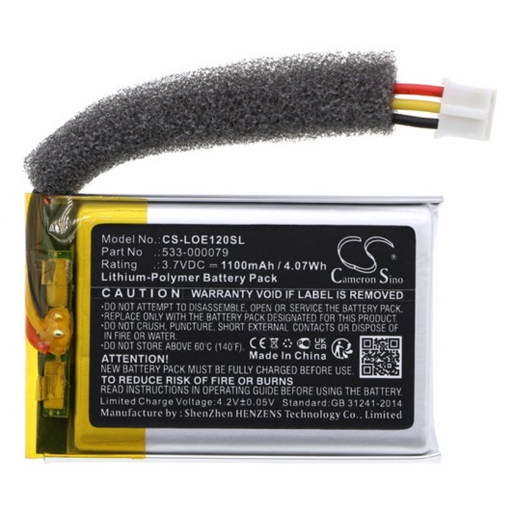 Cameron sino li-polymer akkumulátor, 3.7v, 1100mAh, kompatibilis logitech 533-000079 -vel