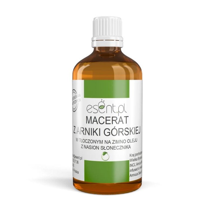 Árnika virág macerátum, Esent, 50 ml, napraforgóolaj, kozmetikai olaj