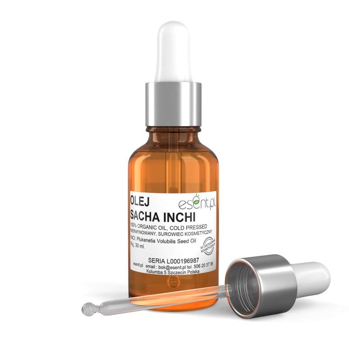 Sacha Inchi olaj, Esent, organikus, 100% natúr, 30 ml, pipettás üveg