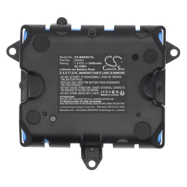 Cameron sino li-ion akkumulátor, 7.4v, 3400mAh, kompatibilis bose 080061 -vel