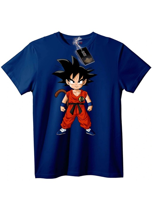 Tricou Goku, Albastru închis, 6XL