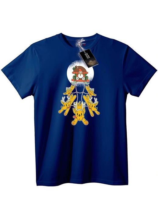 Tricou Sania lui Moș Crăciun, Bleumarin