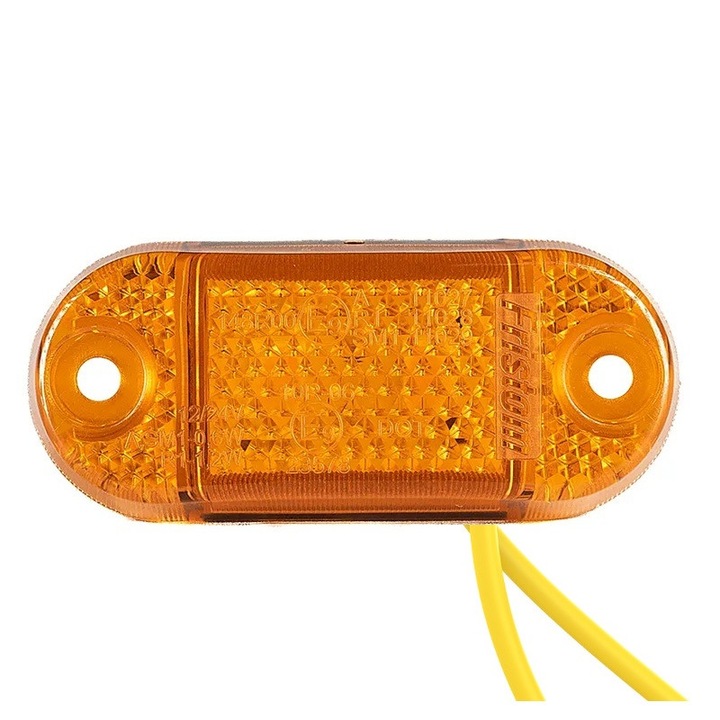 Lampa obrys LED Fristom 12V 24V 36V, portocalie, dimensiuni 7,37x3,56x1,86cm, set 1 bucata