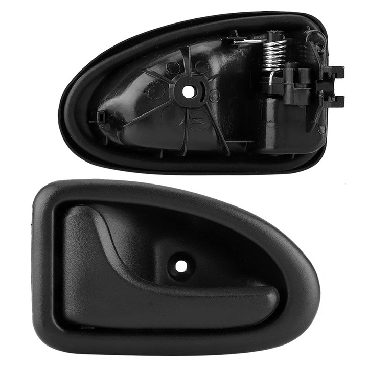 Belső kilincs, vezetőoldali ajtó, Renault, Nissan, Opel, Dacia, fekete, bowdenes