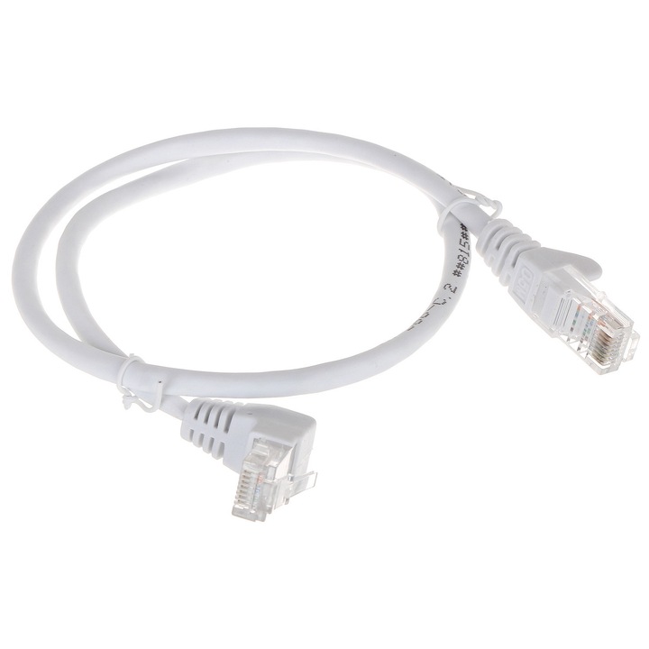 RJ45 kábel DELTA 0.50 m, fehér, UTP cat. 5e