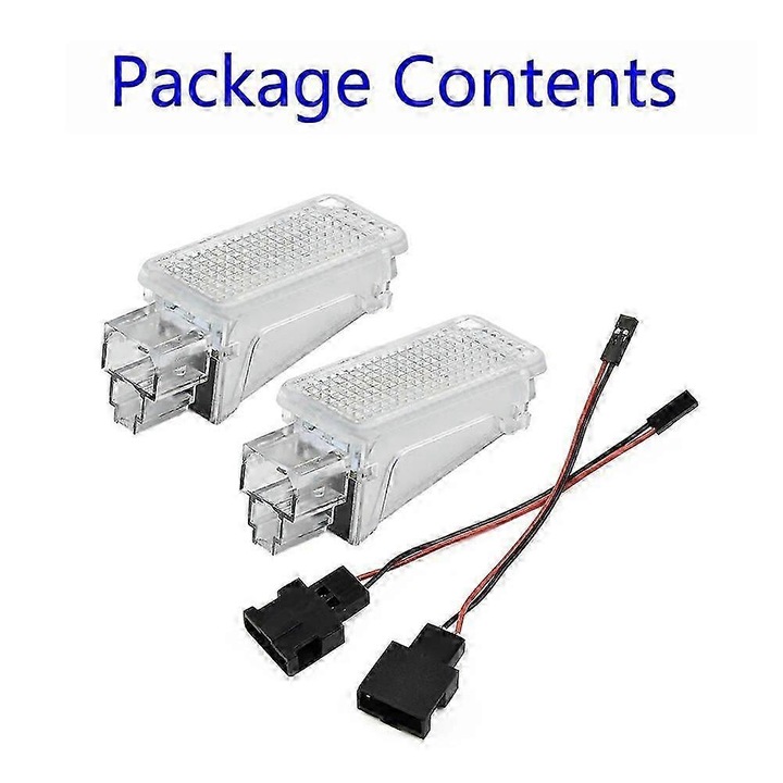 Set 2 lumini LED pentru compartimentul de bagaje Skoda, 6000K, instalare directa