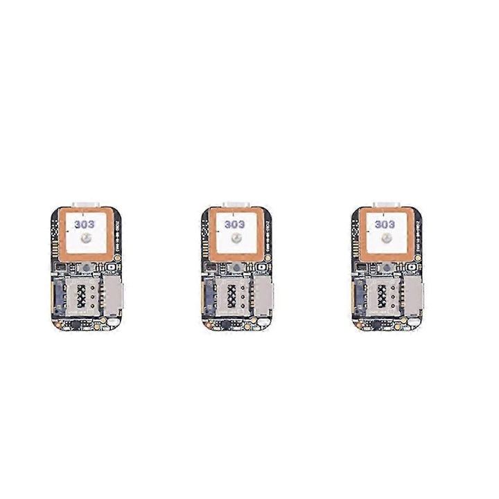 GPS nyomkövető eszköz, 3 darabos készlet, ezüst, 35x2x4.5mm