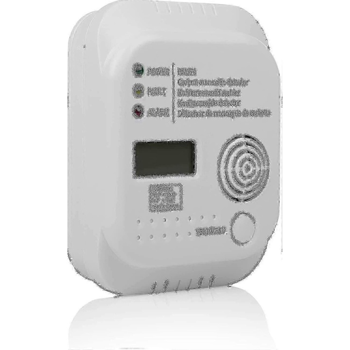 Detector de monoxid de carbon Rm370, 85 Db alarma, ecran digital, 0-40°C, set