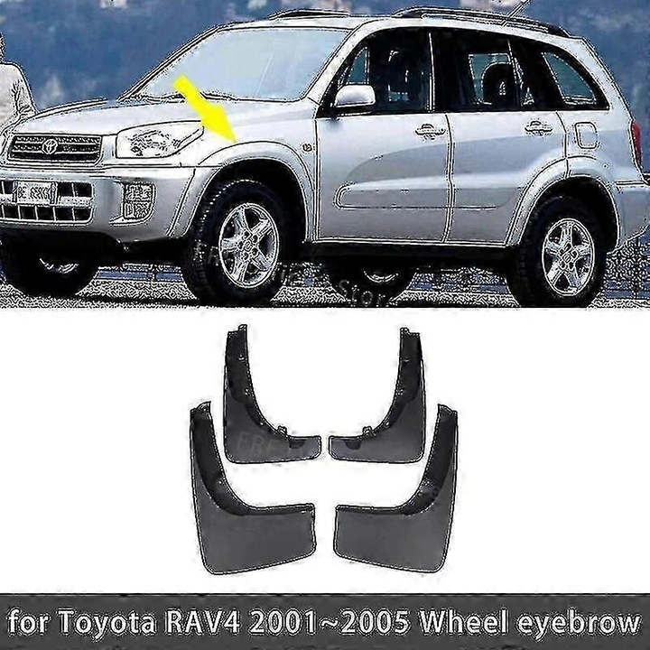 Aparatori noroi auto set 4PCS pentru Toyota RAV4 2001-2005, ABS, 10x10x5inch, anti-stropi