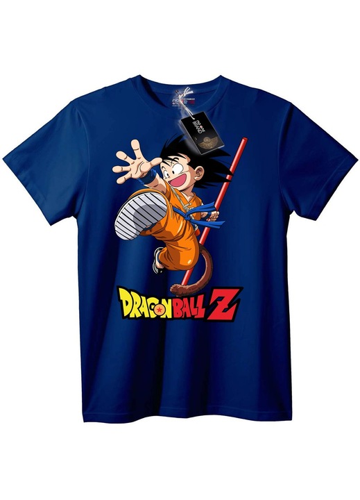 Tricou Dragon Ball Z, Goku Albastru închis, Bleumarin