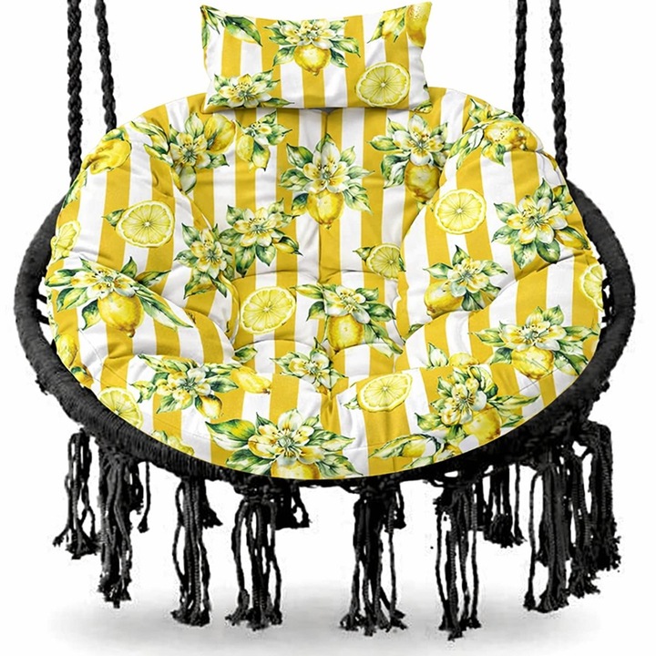 Perna pentru scaun suspendat Blomster cocon 100 cm, exterior, galben cu lamai