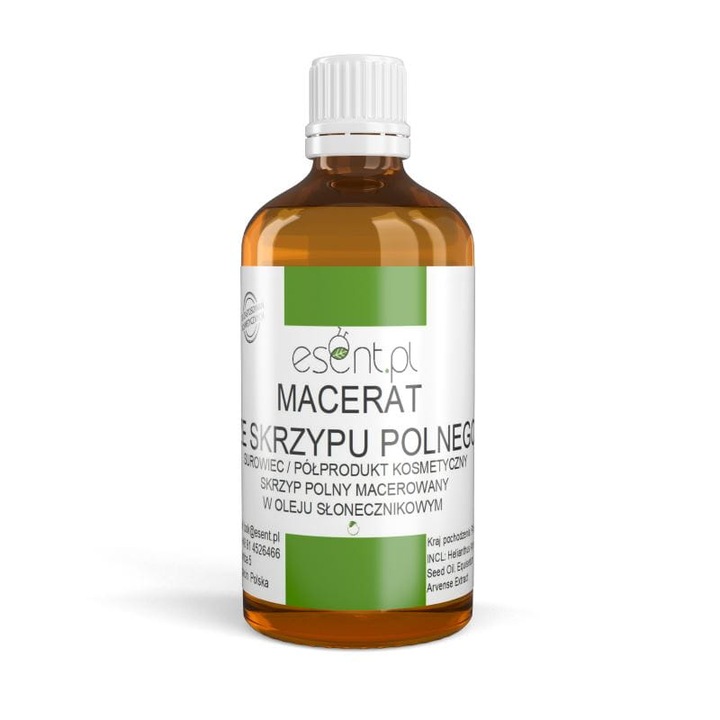 Zsurló macerátum 50ml, Esent, kozmetikai olaj, gyulladáscsökkentő tulajdonságok, haj- és körömápolás