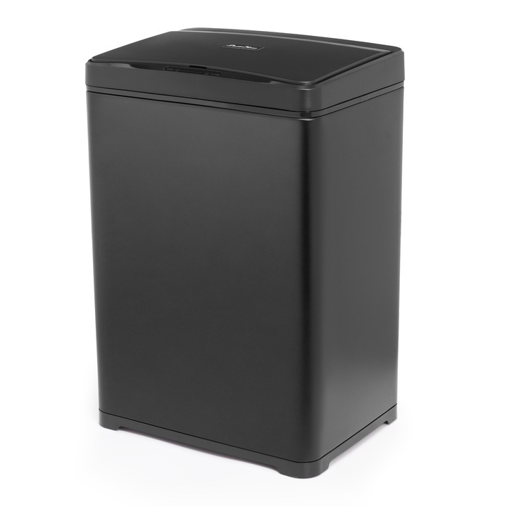 Cos de Gunoi Smart, Doctor Home Obi, Senzor de Miscare, Otel Inoxidabil, 30L - Negru