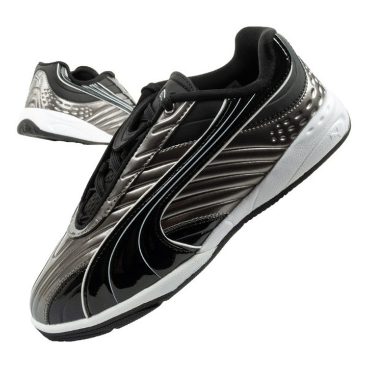 Pantofi sport Puma V-S2 Goalgetter pentru copii, argintii la moda 30