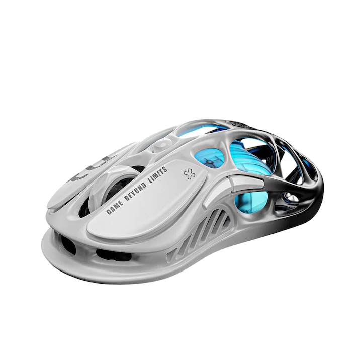 Mouse Gaming Wireless GravaStar Mercury M1 Pro, 26000 DPI, ultrausor (88 g), 2.4GHz/Bluetooth, Butoane programabile, RGB Glowsync, Gradient Black