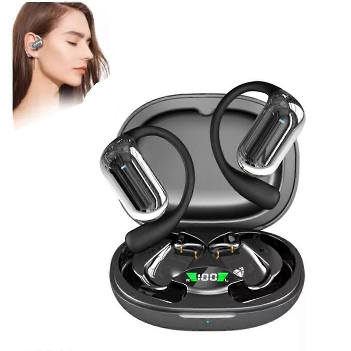 Q16S vezeték nélküli sport Bluetooth fülhallgató, IPX5, 10m, 3.5 óra üzemidő, 1 db-os készlet