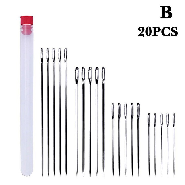 Set 30 Ace de Cusut cu Ochi Mari pentru Artizanat, Dimensiuni 4cm, 5cm, 6cm