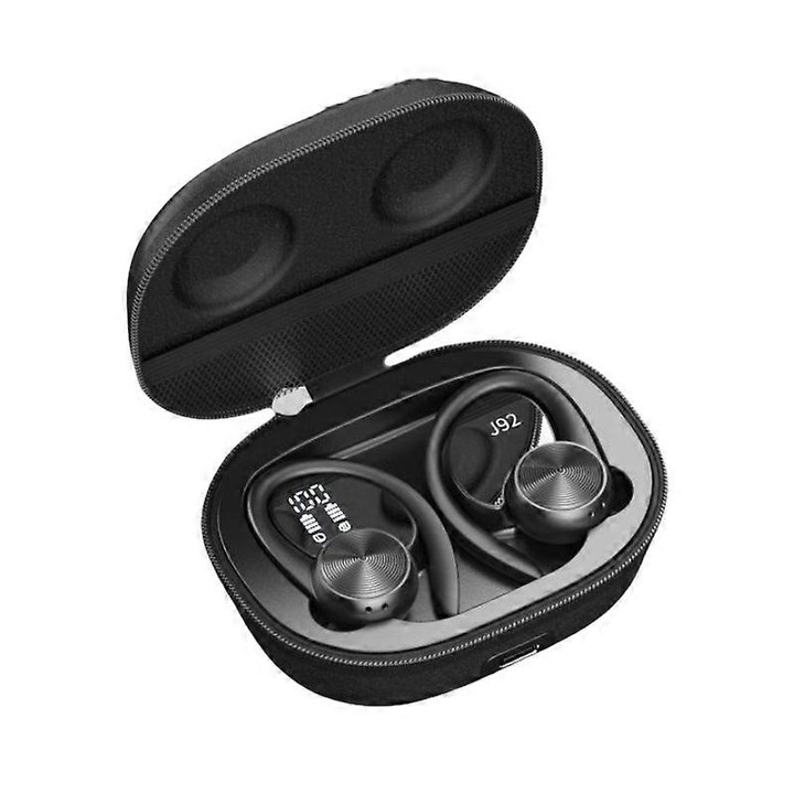 Casti wireless J92, Bluetooth 5.0, impermeabile IPX5, 36 ore muzica, set 2 bucati