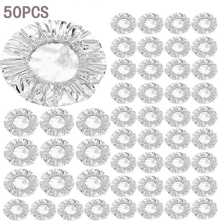 Folie de Aluminiu Reutilizabila, 20cm, Argintie, Set 50 bucati