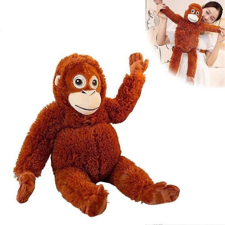 Papusa de plus Orangutan, 66cm, multicolor, set jucarii de plus