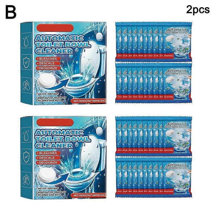 Set tablete de curatare toaleta 100g, eficient impotriva calcarului, dezinfectant