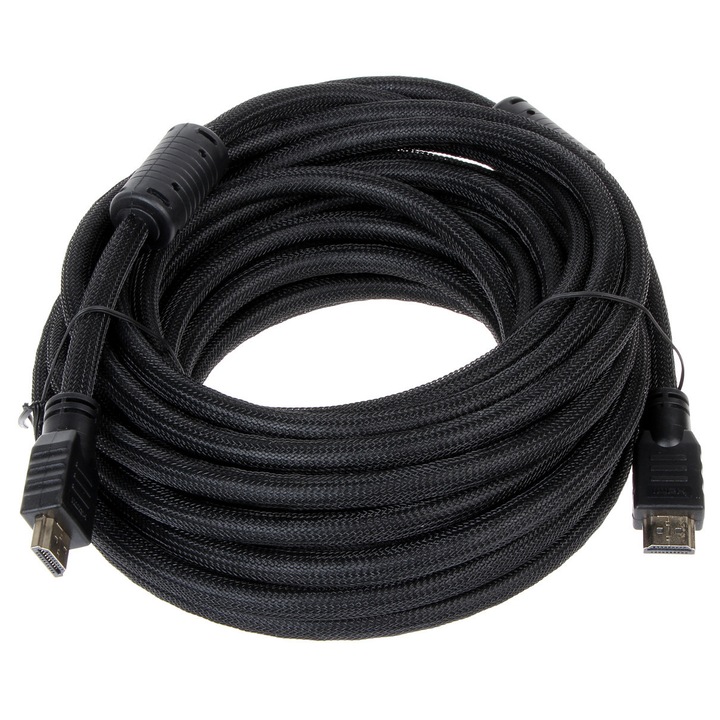 DELTA HDMI kábel 10m, 28AWG, 4K, 3D, fekete színű