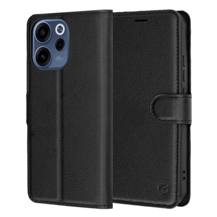 Husa Upzz® Leather Folio Compatibila cu Oppo Reno 15 F / Reno 15 FS 5G, Magnet, Suport Card - Black