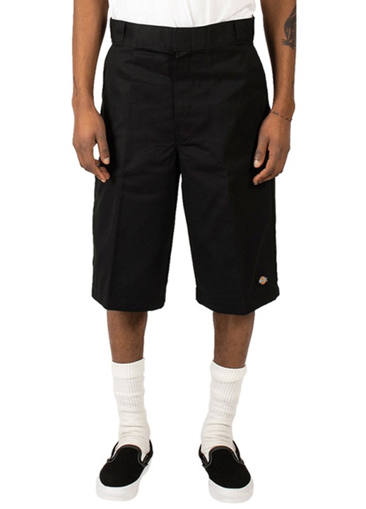 Dickies magas derekú rövidnadrág, poliészter-pamut, Fekete