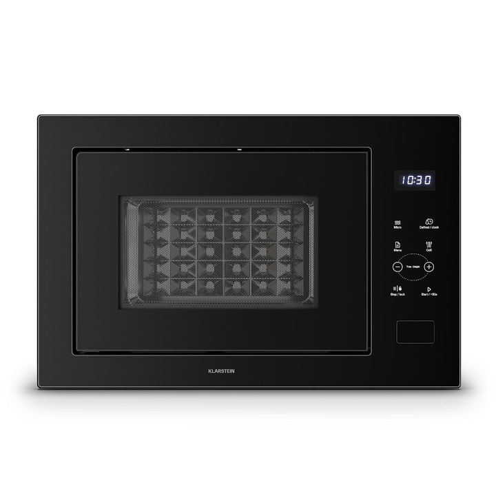 Klarstein, Victoria 20, Cuptor Cu Microunde Incorporabil, 20 L, 800 W, Grill: 1000 W, Negru