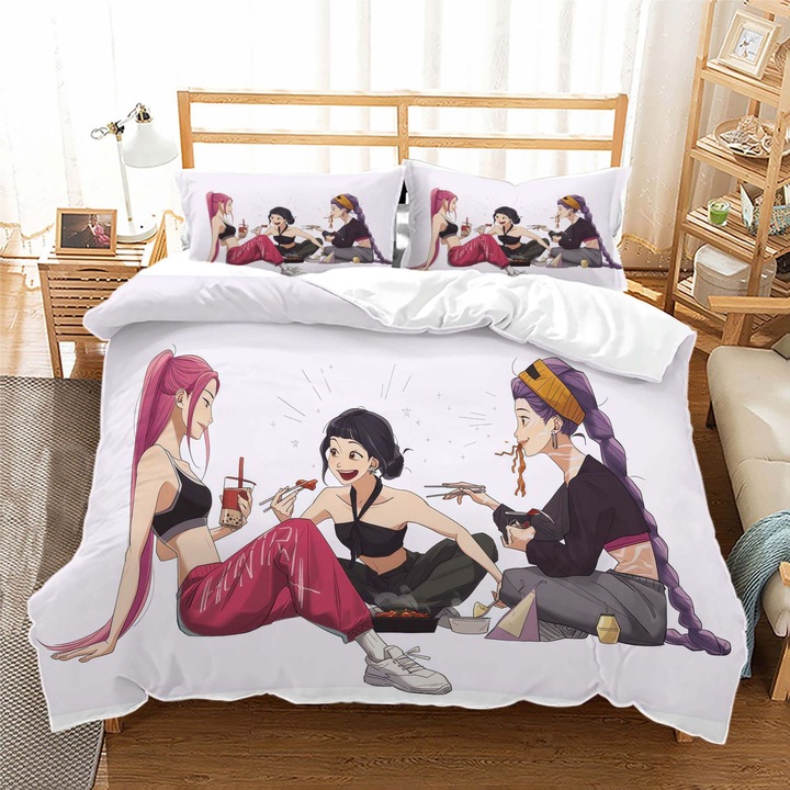 3D ágyneműgarnitúra, Demon Huntress Squad, 130x200cm, 3 részes