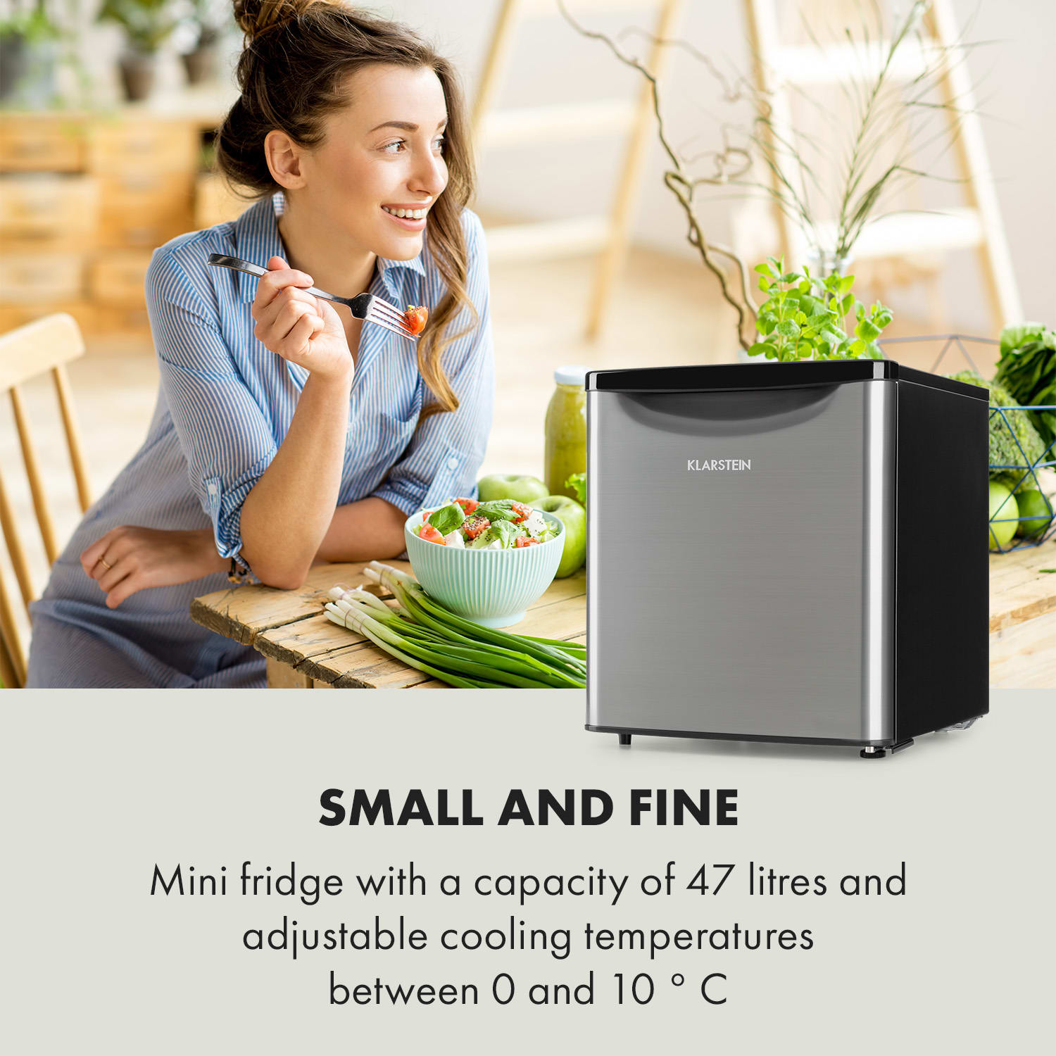 Klarstein, Yummy, Frigider Cu Compartiment Congelator, 45 L, 42 Db