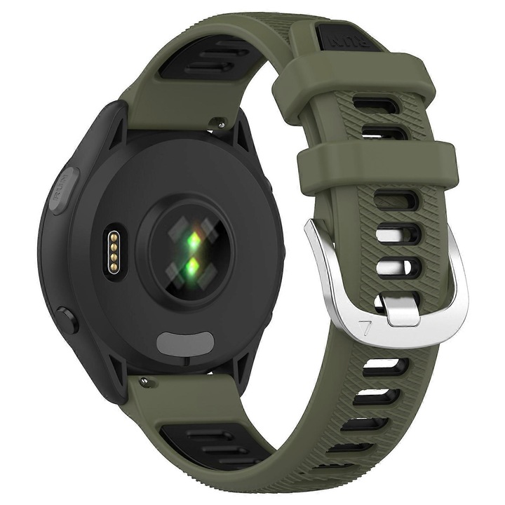 Bratara sport pentru smartwatch, 18mm, doua culori, dimensiuni 90x18mm si 111x18mm
