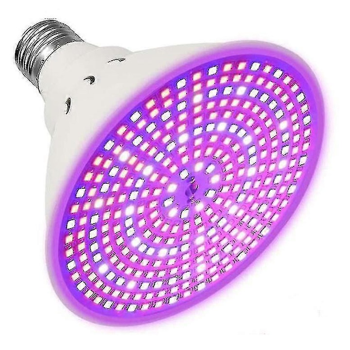 Bec LED pentru plante de interior, 500LM, spectru complet, 120 grade, B22/E14/GU10/MR16/E27