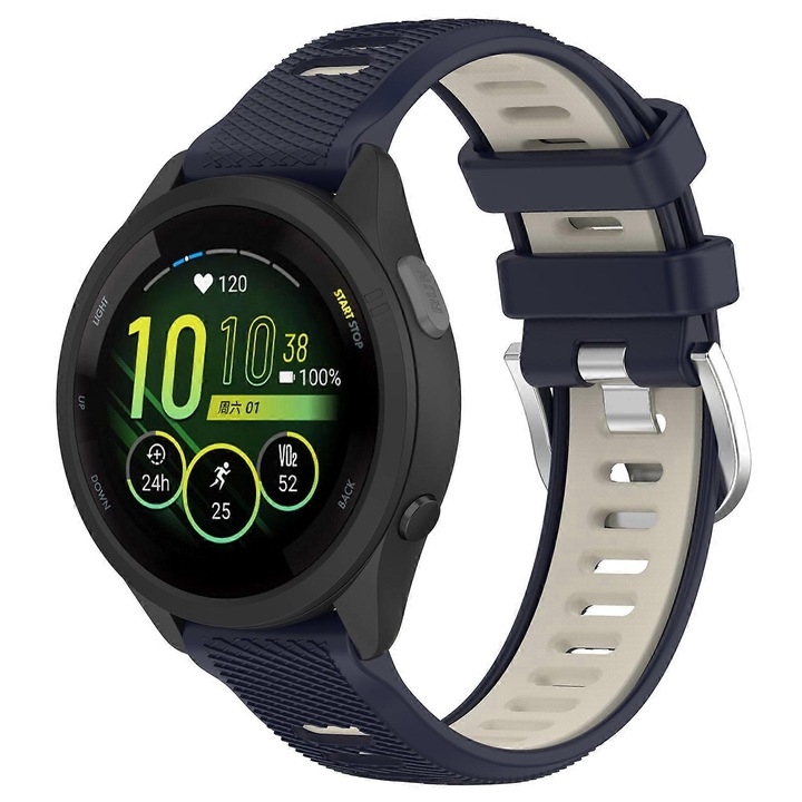 Bratara sport pentru smartwatch, 18mm, doua culori, dimensiuni 90x18mm si 111x18mm