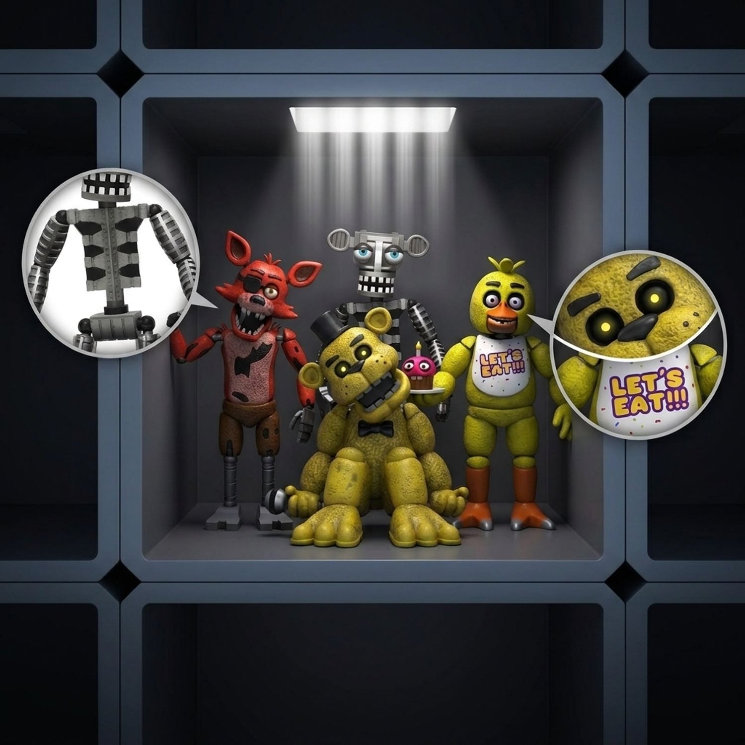 Set 4 Figurine Articulate Five Nights at Freddy's, Personaje Foxy