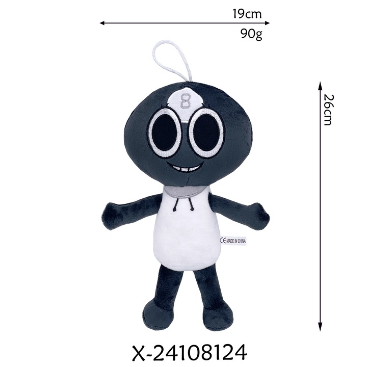 Jucarie de plus, neagra, 26x19cm, dimensiune 8