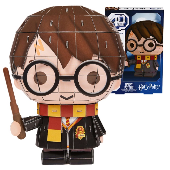 Puzzle 3D Set Harry Potter, 87 piese, 19,5x15,4x12,7cm, stil chibi