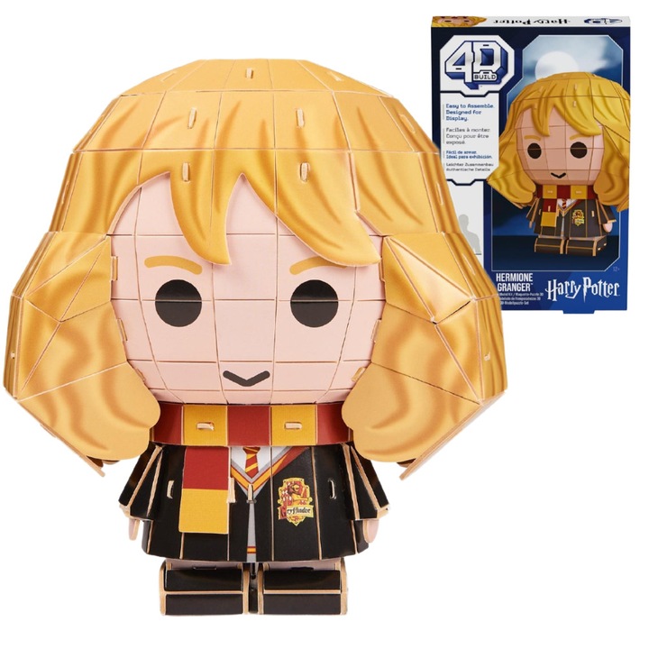 Puzzle 3D Set Spin Master, Hermiona Granger, 87 piese, 19,5x18,2x14,5cm, stil chibi