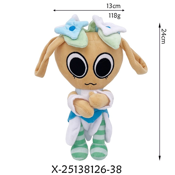 Jucarie de plus, cos cu flori albe, 24x13cm, set compact